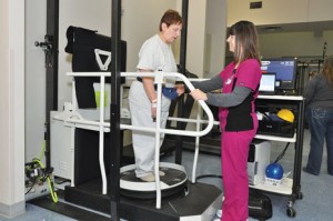 The Proprio Reactive Balance System uses a computer-controlled, multidirectional platform to challenge balance and reactions.